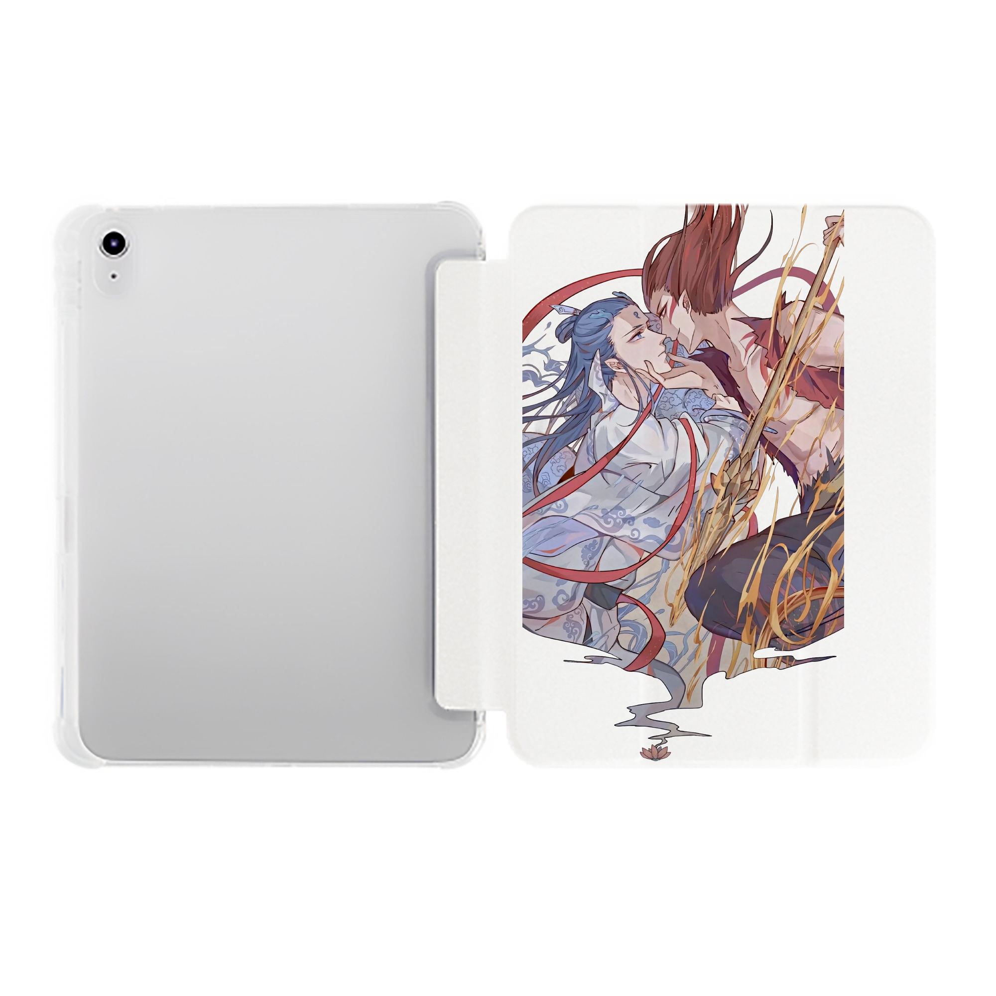 （画像用） Ne Zha 2 ナタ 魔童の大暴れ IPad ケース ペン収納付き 三つ折りスタンド PUレザー×シリコン 対応機種9.5/10.5/10.9インチ